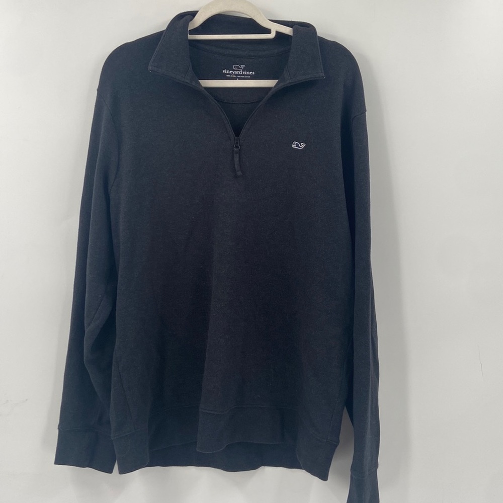 Vineyard Vines Black Zip Up Sweater